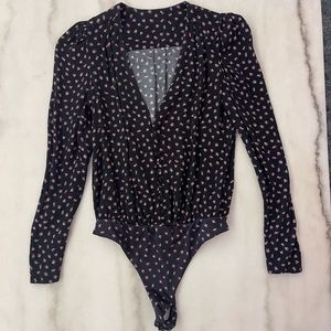 AFRM black floral print bodysuit